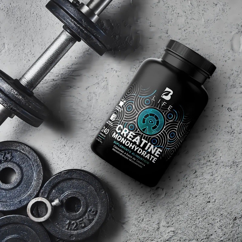 Creatina Monohidratada 240 Caps. Creatine Monohydrate B Life