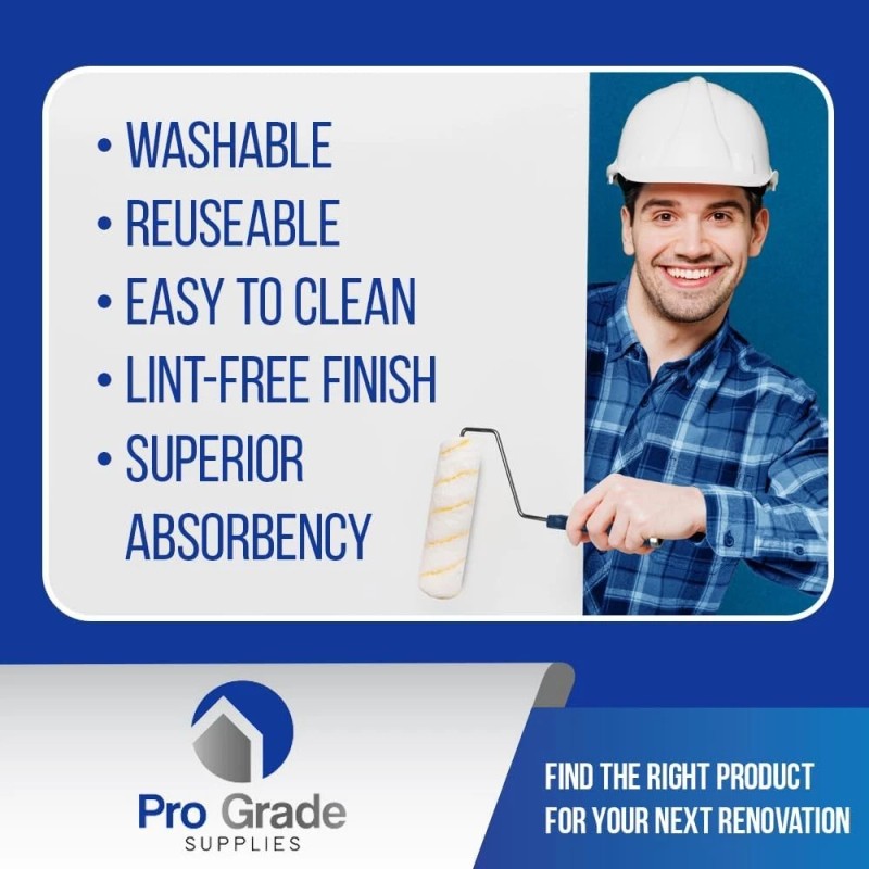 Pro Grade - Paint Roller Covers - 1/2 X 9