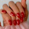 SXVME Uñas postizas cortas de gel suave, 32 piezas, 16