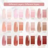 GAOY 15 Pcs Jelly Gel Nail Polish Kit, Sheer Nude