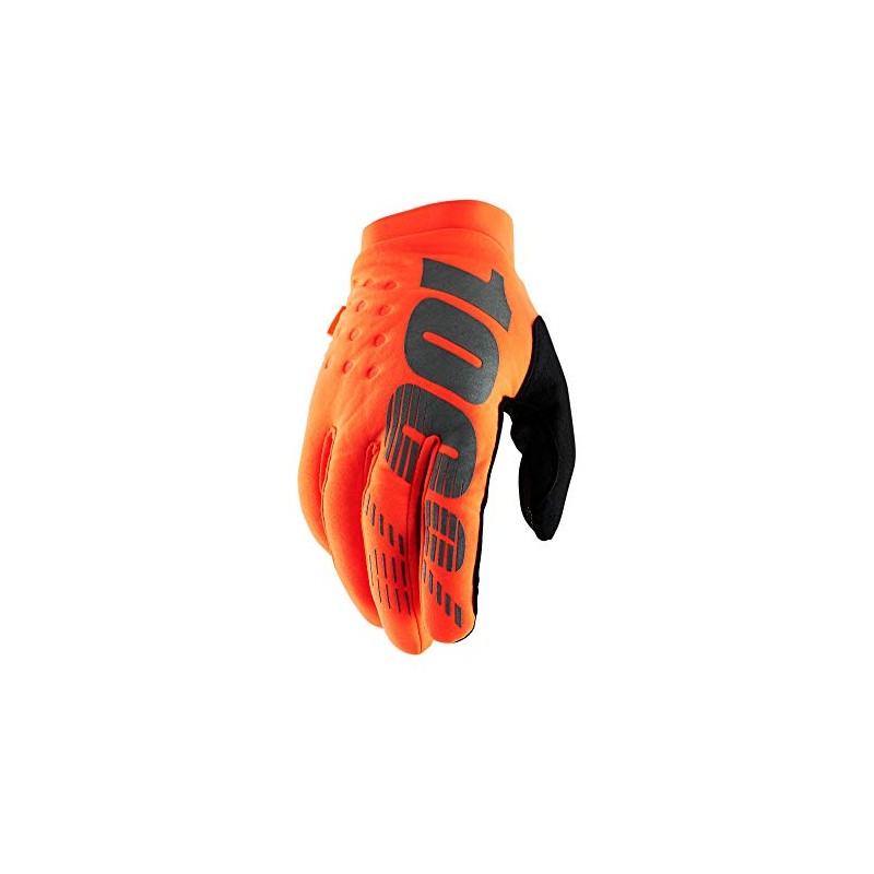 100% 1 BRISKER Youth Gloves Fluo Orange/Black - M