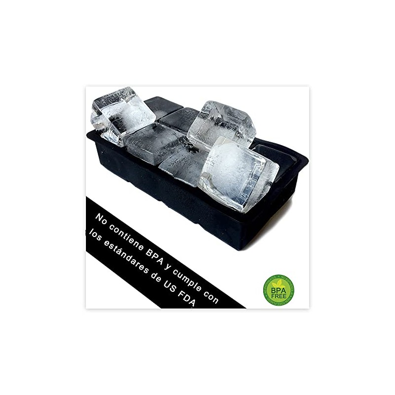 Slowton Moldes y Bandejas de Silicona para Hielo, Bandejas de