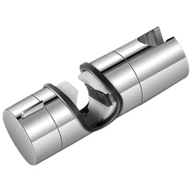 Adjustable Shower Head Holder for Slide Bar,18-25mm(0.71-1.00 in) O.D Hand Shower Holder Bracket,Detachable Slider Clamp Bathroom Replacement, 360 Degree Rotation Sprayer Holder,Chrome Plated