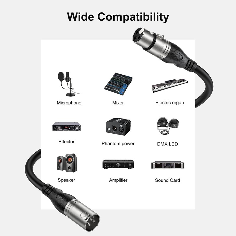 EBXYA XLR Cable 35ft 2 Packs - Premium Balanced Microphone