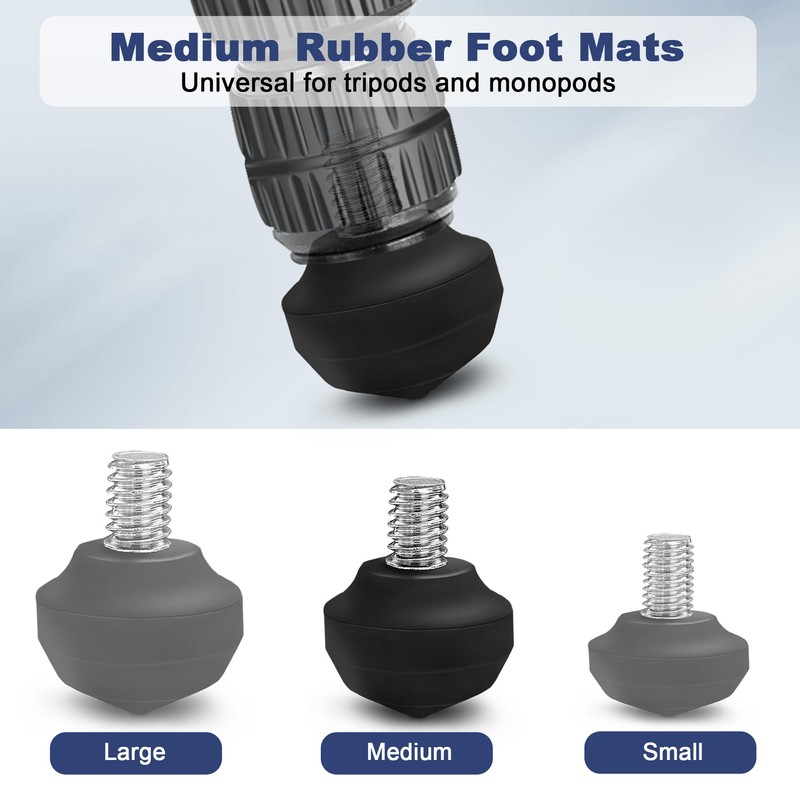 Manbily Universal Tripod Rubber Foot Spike, Anti-Slip 3/8" Rubber Feet