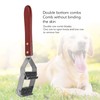 Pet Dematting Comb 2 Rows Stainless Steel Blades Wooden Handle