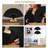 JOOTUEPO Black Folding Hand Fan, 2 Pack Black Silk Fabric