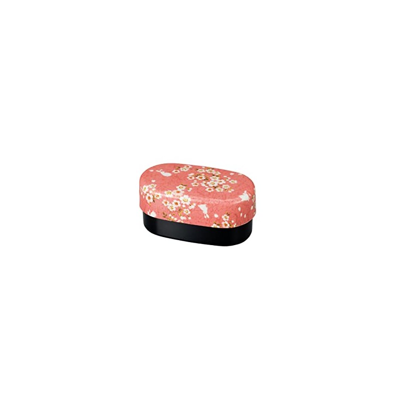 Tatsumiya 830 30248 Cherry Blossom Rabbit Cloth Covered Oval Bento