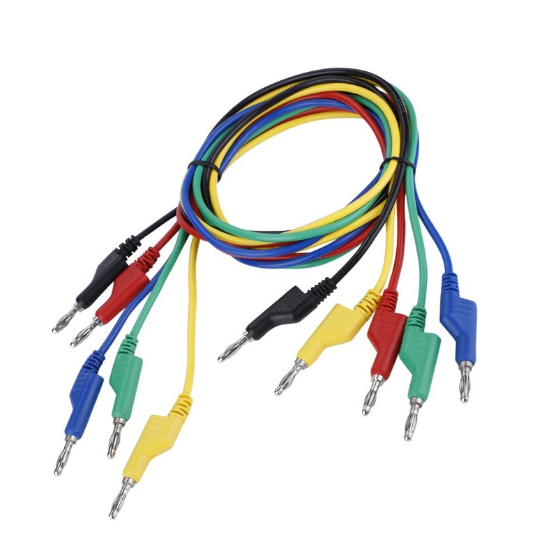 5 Pieces 1 m 4 mm Banana Plug Power Cord