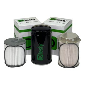 Diesly 6.7L Cummins Diesel Oil, Fuel Filter and Water Separator filter kit for 2019-2023 RAM 2500 3500 Trucks Engine and Rear Frame Mounted Filter both included