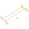 uxcell Gold Stainless Steel Under Cabinet Wine Glass Rack, 1pcs