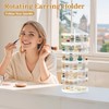 TANOSAN 6 Tier Rotating Earring Holder Organizer Stand Adjustable Plastic