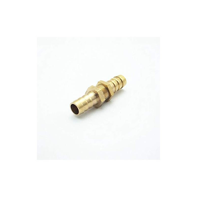 BE-TOOL Brass BSP Connectors 5Pcs 6MM Barbed Connector Straight Bulkhead