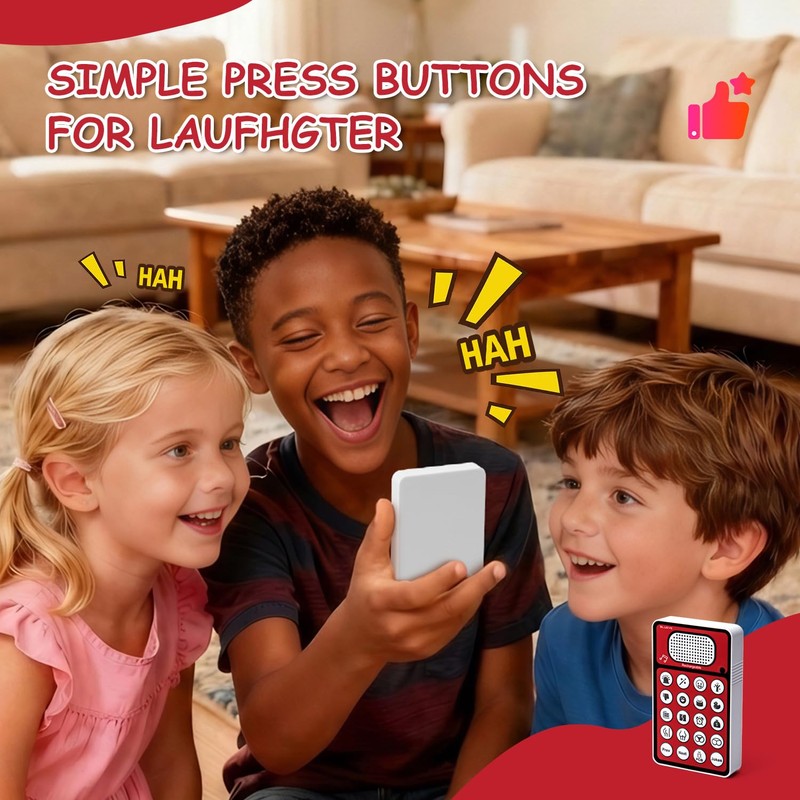 BLUEYE Sound Effects Machine with Remote,50 Jokes Button for Boys,Rechargeable