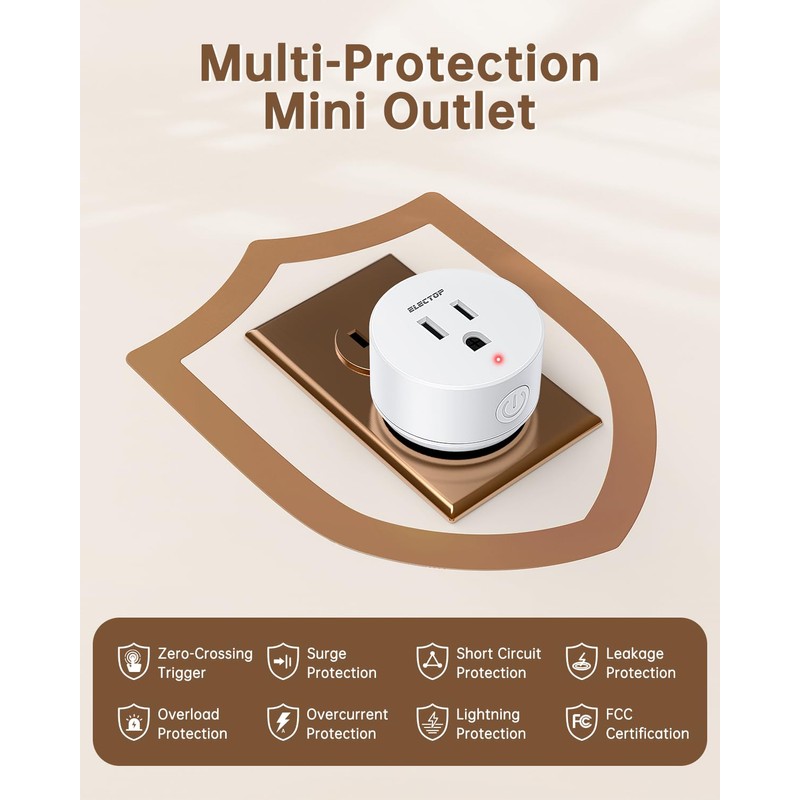 ELECTOP Remote Control Outlet, 15A/1500W Wireless Outlet Power Switch with