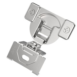 Chibery Non-Slow Close Regular Hinges, 1-3/8" Overlay Standard Concealed Cabinet Hinges for Face Frame Door, 2D Self Closing Hidden, 105° Opening, Easy-on Dowels ＆ Self-Tapping Wooden Screws, 4 Pack