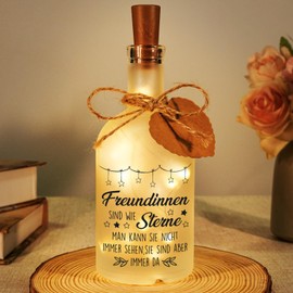 Gifts for Girlfriend - LED Bottle Light with Saying, Best Friend Gifts Birthday, Gift Ideas Girlfriend Christmas Birthday Friendship Thank You Illuminated Decorative Bottle with Stopper