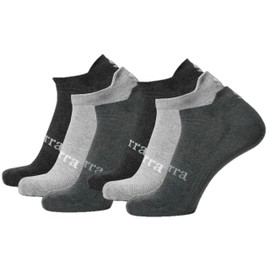 Purra Performance Adult Aeroweight Comfort No Show Socks | Wicking & Anti-Odor for Athletic and Everyday Wear, Light Gray/Dark Gray/Black, 13-16, 6 Pack