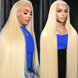 Arsola 613 Lace Front Wigs Human Hair Blonde 13X6 HD Transparent Lace Front Wigs 200 Density Blonde Glueless Wig with Baby Hair 613 Straight Lace Frontal Wigs Pre Plucked 30 Inch