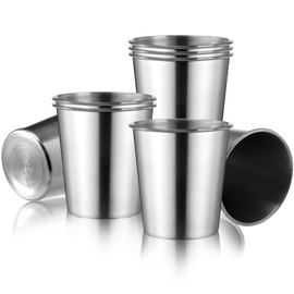 Tosnail 8 Pack 8 oz Stainless Steel Cups, Small Metal Cups, Unbreakable Drinking Glasses, Water Tumblers
