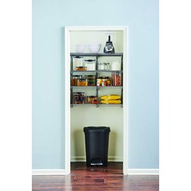 Rubbermaid 36" Pantry Closet Storage Organization System Kit, Silver