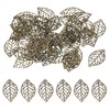 [PATIKIL] 50pcs 23mm Leaf Pendant Metal Tree Leaf Beads for