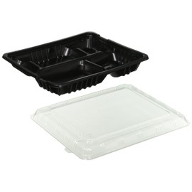 Daikoku Kogyo 1572038 Lunch Containers, Main Body, Lid, Large, D, Set of 20, Fresh Mate