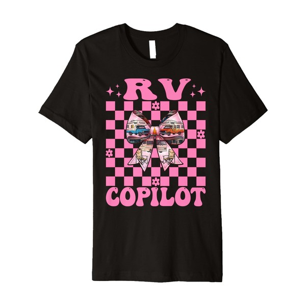 RV Copilot RV Camping Camper Motorhome Girl Mom Coquette Bow