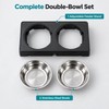Adjustable Elevated Dog Feeder with Slow Feeder Bowl and Stainless