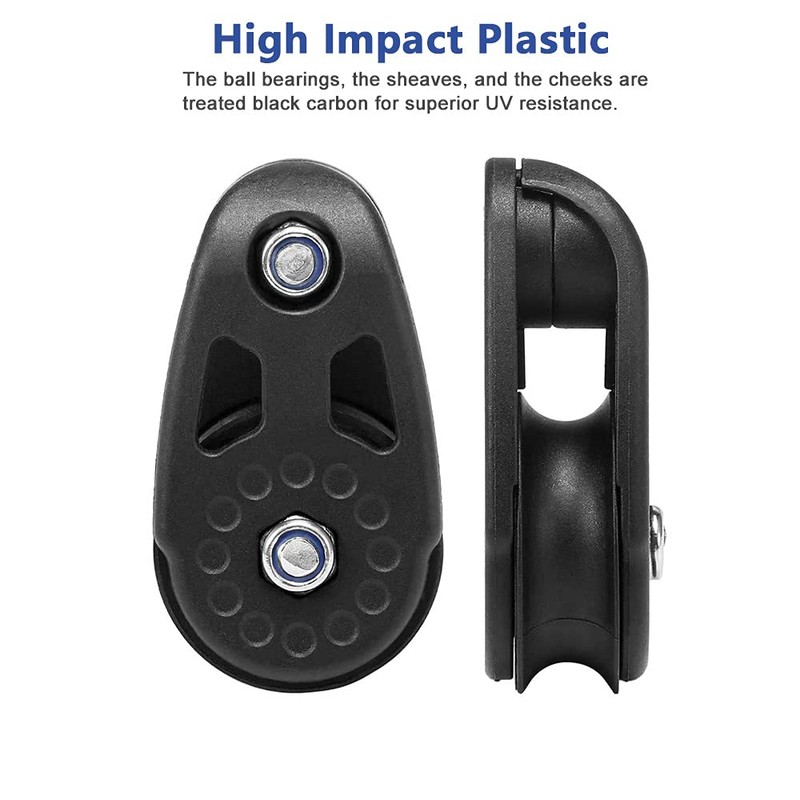 RANDDER Kayak Pulley Kit,Heavy Duty Kayak Slide Rail Anchor Trolley
