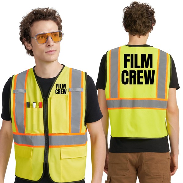 A-KSAFETY High Visibility Security Vest for Security Guards, Safety Workers,
