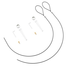 YONSIN 2 Sets Gate Latch Cable Pull, Steel Wire Rope with Pull String for Fence Gate Latch, Spring-Loaded Latch Kit Gate Opener Adjustable from 2" to 6" for Metal Wooden Fence Gate