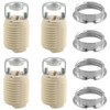 WHYHKJ 4PCS G9 Ceramic Lamp Holder Metal Outer Ring Full