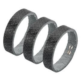 Sourcing Map 3 Pcs Leather Belt Loop Keeper, Black, 2.56x0.39inch
