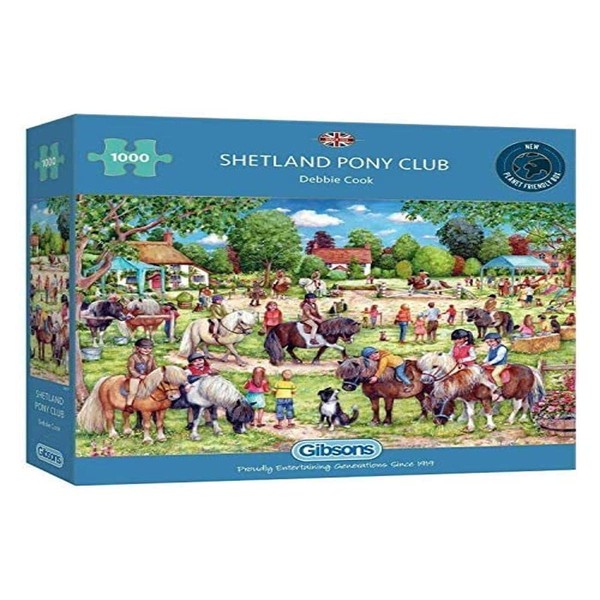 Shetland Pony Club 1000 Piece Jigsaw Puzzle | Horse Jigsaw Puzzle | Sustainable Puzzle for Adults | Premium 100% Recycled Board |  Great Gift for Adults | Gibsons Games