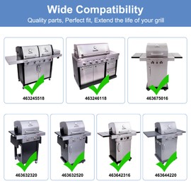 Criditpid Grill Emitter Plates for Charbroil Tru-Infrared 463644220, 463642316, 463245518, 463632520 Gas Grill, G362-2100-W1, G369-0030-W2 Stainless Steel Cooking Grates for Char-Broil.