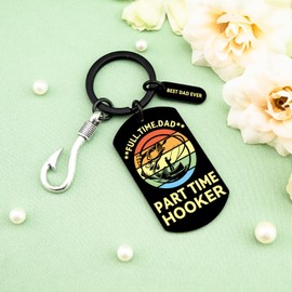 igvean Dad Valentines Gift Fishing Dad Gifts Funny Keychain Cool Gifts for Fisherman Dads Birthday Gift Christmas Fathers Day Present for Father Fishing Stuff for Men