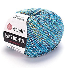 YarnArt Tropical Sport Yarn – 55% Cotton, 45% PAC – Multicolor Knitting & Crochet Yarn – 50g (174 yds) | Soft, Durable & Lightweight | Perfect for Amigurumi, Clothing & Accessories