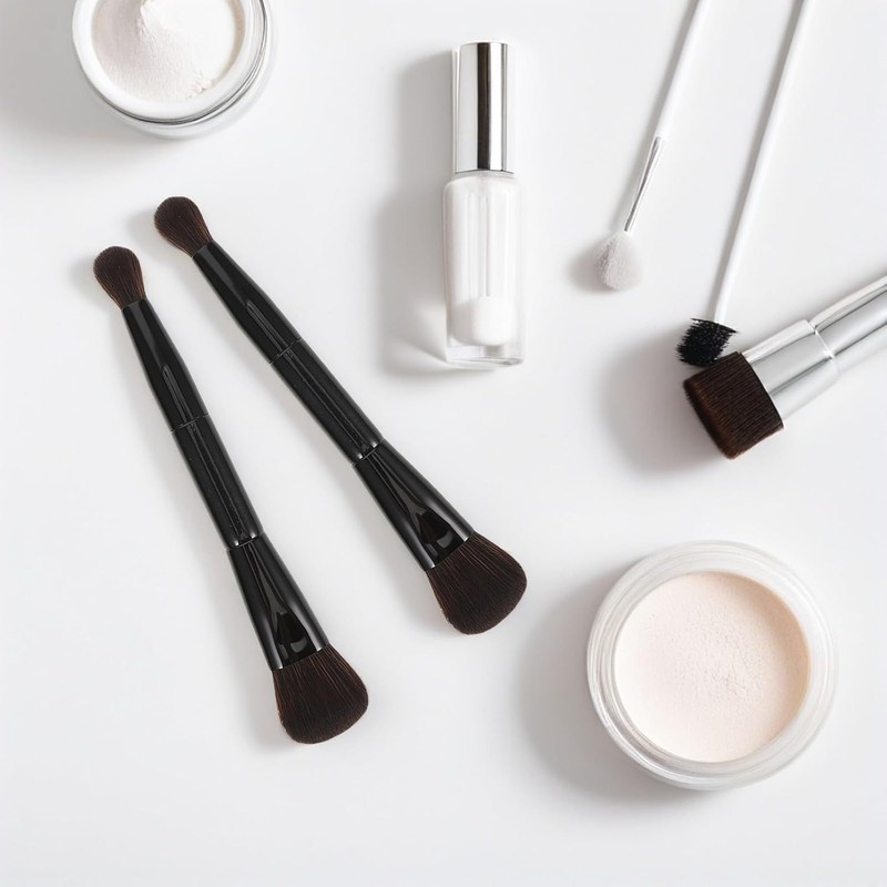 Brocha de Maquillaje Doble HOLIDYOYO KD624S2500IY Negra de Precisión 2