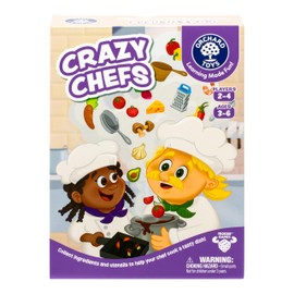 ORCHARD TOYS Crazy Chefs Game - New Art, Help The Crazy Chefs Gather Their Ingredients & Utensils to Prepare a Delicious Meal, The Player Whose Dish is Ready First Wins, Ages 3-6, for 2-4 Players