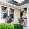 FLAGWIX American Flag Patriotic Eagle American Non-Pleated Fan Flag TPT1636F,