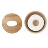 Zimon Toilet Paper Roll Dispenser with Bamboo Lid, Decorative Round