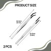 BOULESENM 2 Pieces Long Tweezers Stainless Steel, Reptile Tongs Feeding