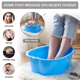 GroÃes FuÃwanne, Dickes Kunststoff-FuÃbecken Fussbadewanne, FuÃbad spa, Wasser Spa und FuÃmassage - Wanne Zum Einweichen FuÃ, FuÃnÃ¤gel und KnÃ¶chel, PedikÃ¼re, Tragbare FuÃbadewanne (blau)