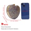 Cute Heart Shape Clutch Purse Mini Love Heart Rhinestone Wedding