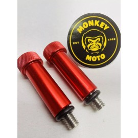 Monkey Moto 2018+ Honda Monkey 125 Z125 Genuine Monkey Moto CNC Seat Bolts Kit R/L RED NEW!