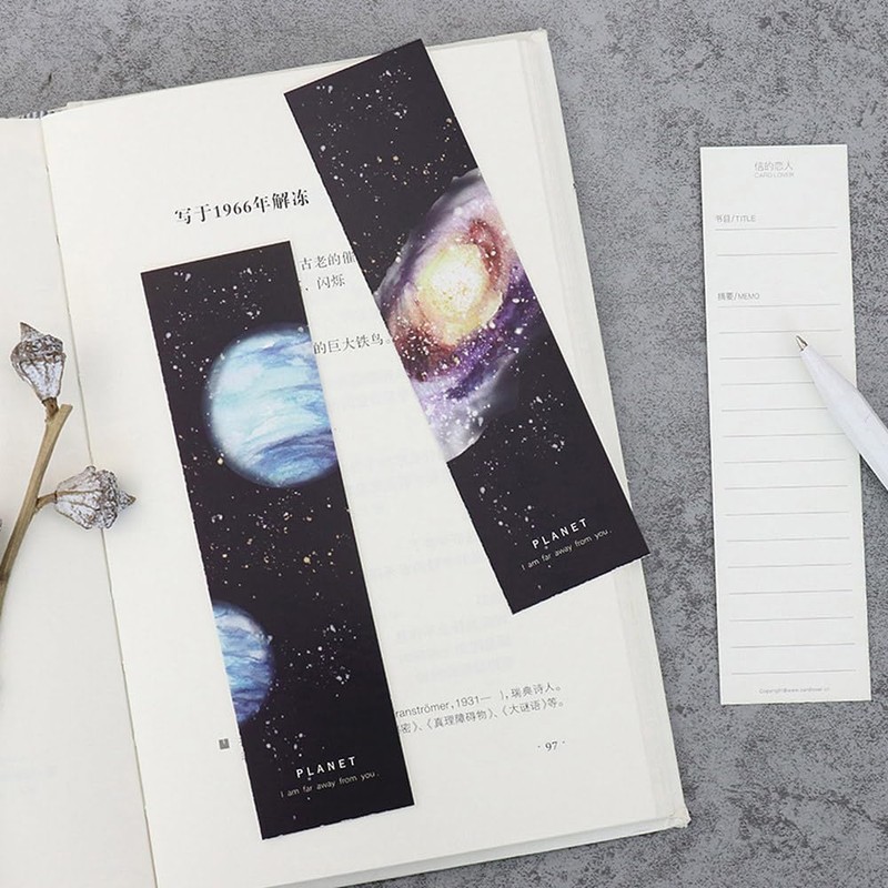 moin 2509sor132 Bookmarks Set of 30 Planets Space Earth Moon