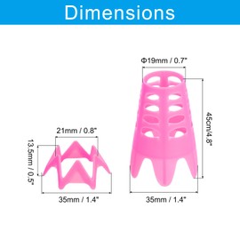 PATIKIL Golf Simulator Tees, 18Pcs Plastic Golf Tees Mat Practice Training for Outdoor Indoor Winter Turf Driving Range, 15 Tall & 3 Small, Red