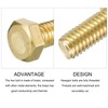 METALLIXITY Hex Head Screw Bolt (3/8-16x3") 2Pcs, Brass Fully Threaded