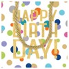 Caspari Happy Birthday Confetti Small Square Gift Bag - 1